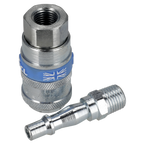 PCL Air Tool Coupling Kit 1/4"BSPT 2pc AC61