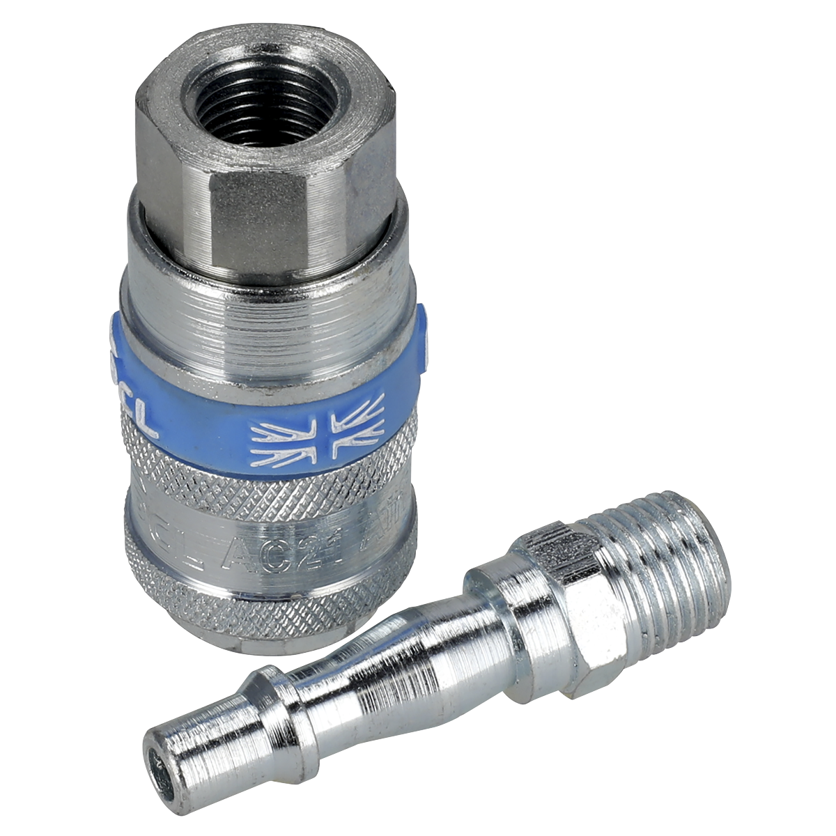 PCL Air Tool Coupling Kit 1/4"BSPT 2pc AC61