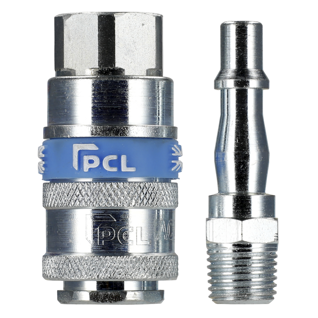 PCL Air Tool Coupling Kit 1/4"BSPT 2pc AC61