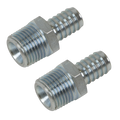 PCL Screwed Tailpiece Male 1/2"BSPT - 1/2" Hose - Pack of 2 AC99