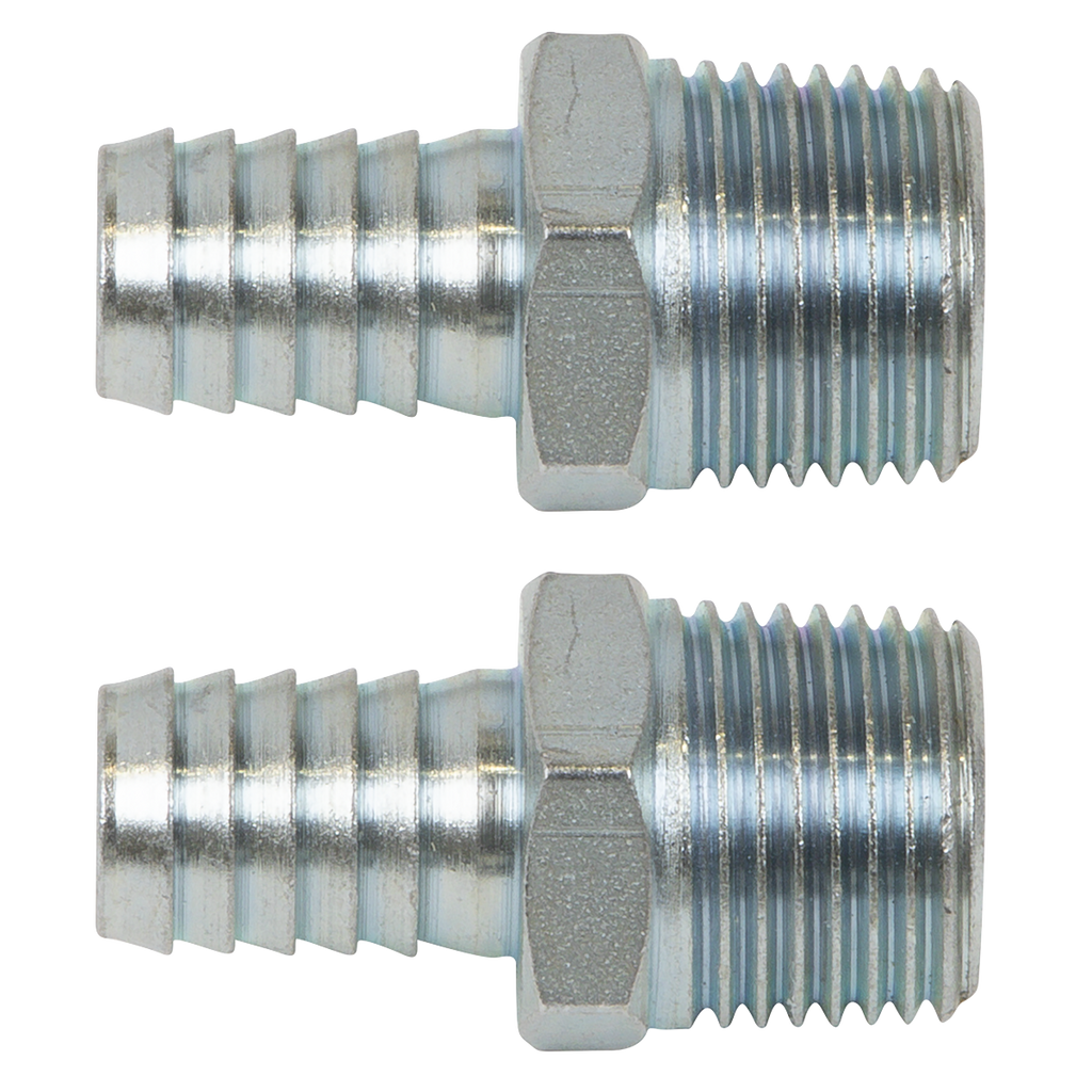 PCL Screwed Tailpiece Male 1/2"BSPT - 1/2" Hose - Pack of 2 AC99