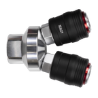 High Flow Twin Coupling Body Female Thread 1/4"BSPT ACH55