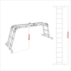 4-Way Aluminium Folding Platform Ladder - EN 131 AFPL1