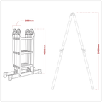 4-Way Aluminium Folding Platform Ladder - EN 131 AFPL1