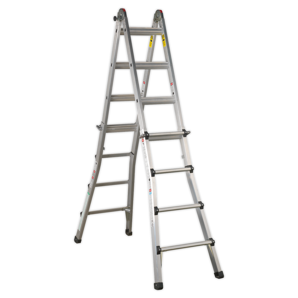 Aluminium 4-Way Telescopic Adjustable-Height Ladder - EN 131 AFPL3