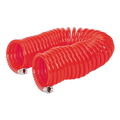 PU Coiled Air Hose with 1/4"BSP Unions 10m x 6mm AH10C/6