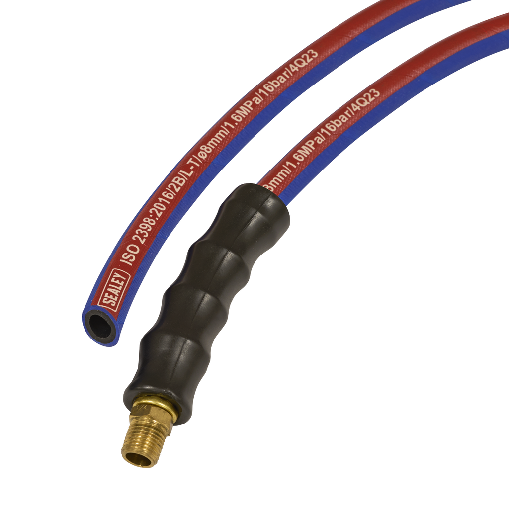 Extra-Heavy-Duty Air Hose with 1/4"BSP Unions 10m x 8mm AH10R
