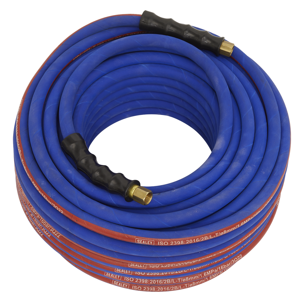 Extra-Heavy-Duty Air Hose with 1/4"BSP Unions 30m x 8mm AH30R
