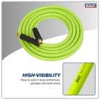 High-Visibility Air Hose with 1/4"BSP Unions 10m x 10mm AHFC1038