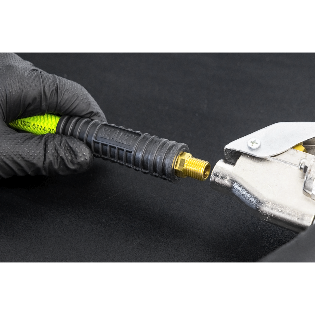 High-Visibility Air Hose with 1/4"BSP Unions 10m x 8mm AHFC10