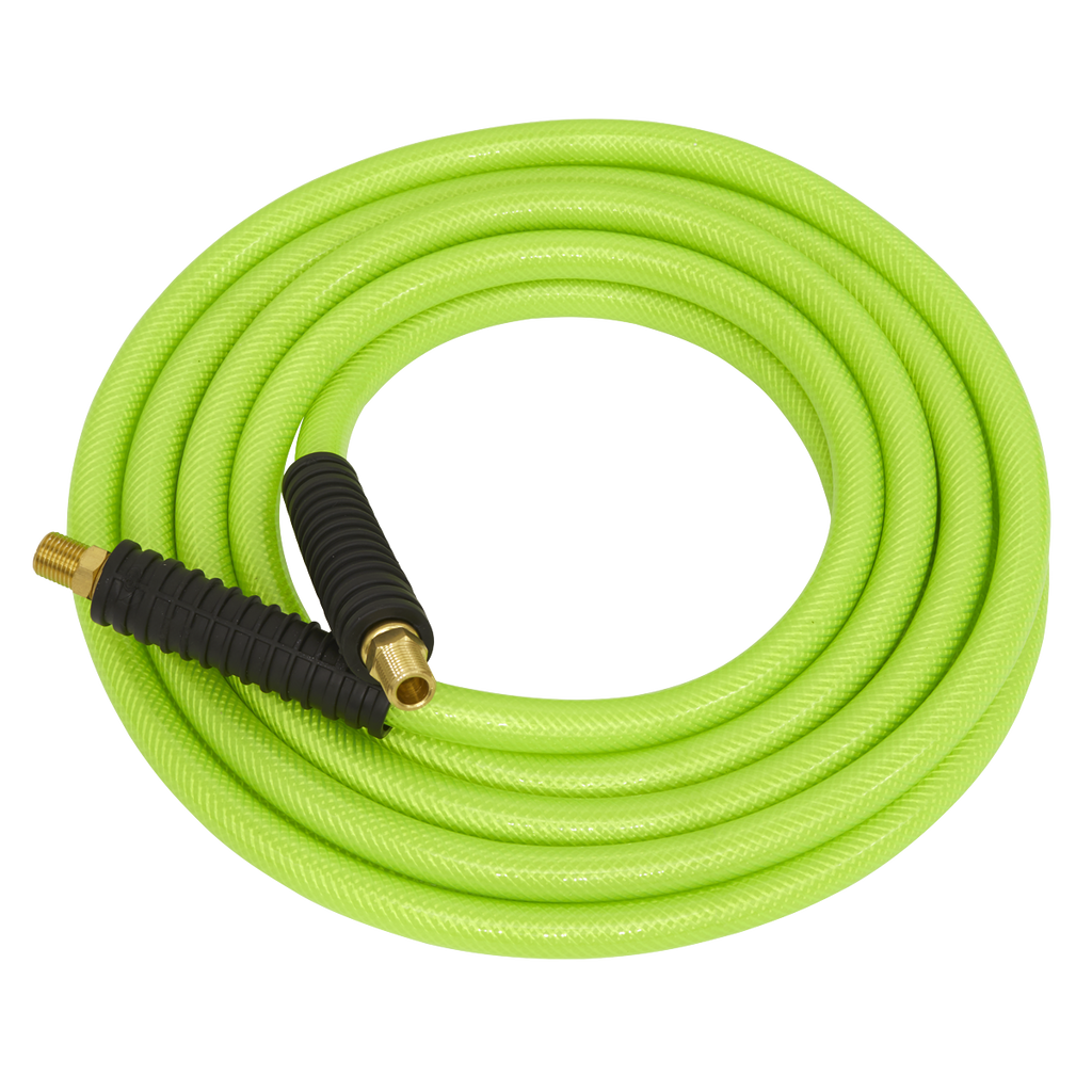High-Visibility Air Hose with 1/4"BSP Unions 10m x 8mm AHFC10