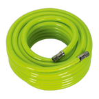 High-Visibility Air Hose with 1/4"BSP Unions 15m x 10mm AHFC1538