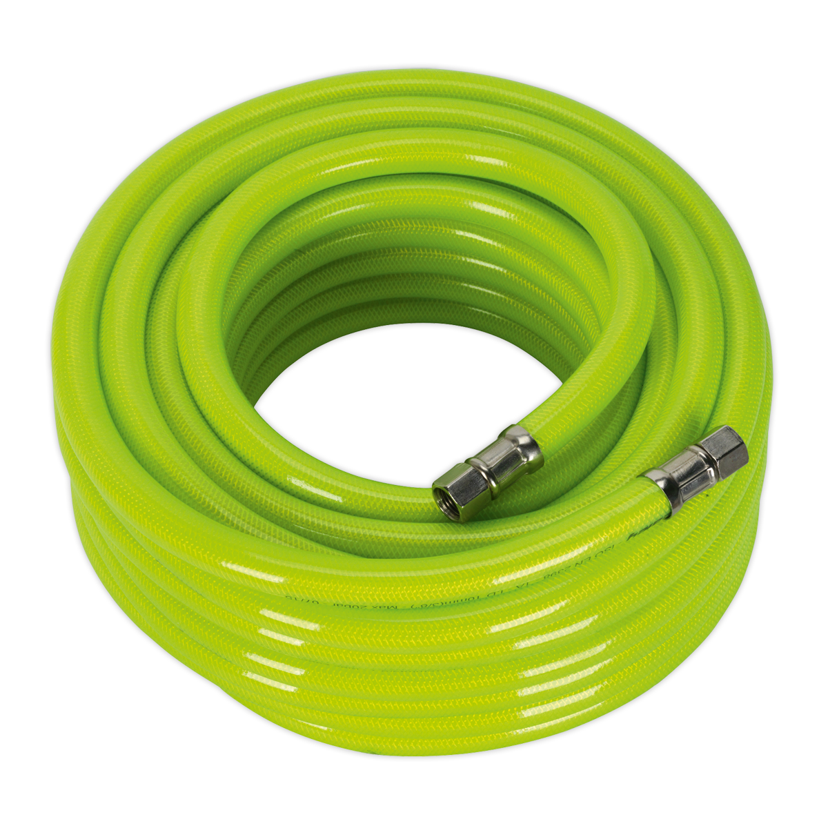 High-Visibility Air Hose with 1/4"BSP Unions 15m x 10mm AHFC1538