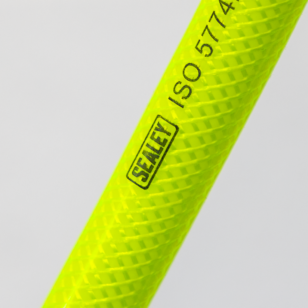 High-Visibility Air Hose with 1/4"BSP Unions 15m x 8mm AHFC15