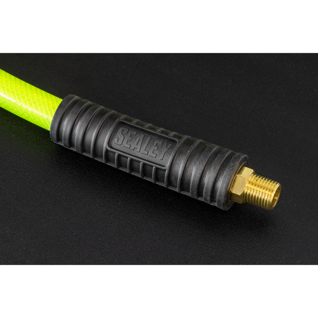 High-Visibility Air Hose with 1/4"BSP Unions 15m x 8mm AHFC15