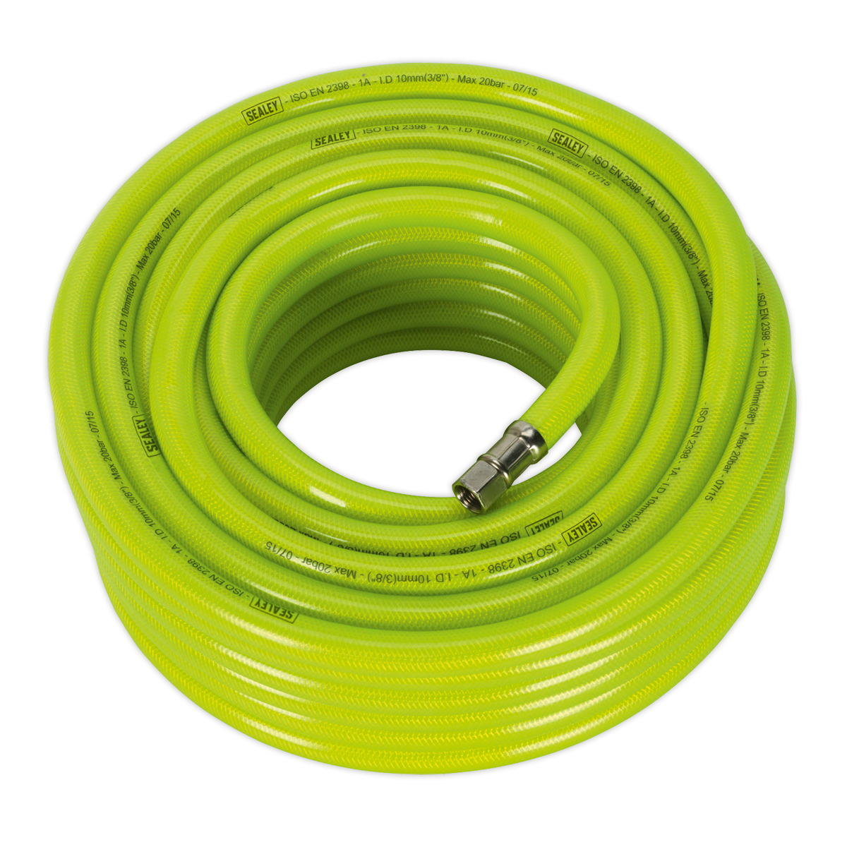 High-Visibility Air Hose with 1/4"BSP Unions 20m x 10mm AHFC2038