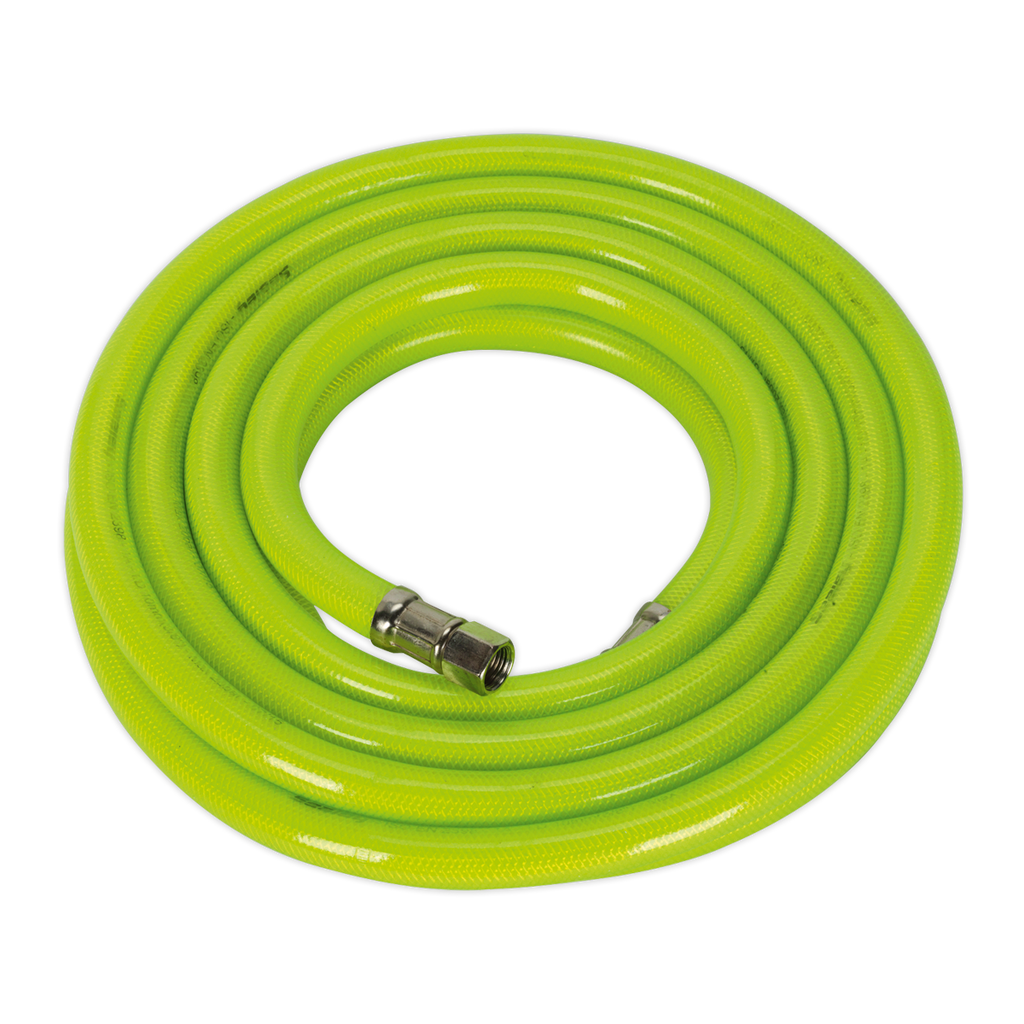 High-Visibility Air Hose with 1/4"BSP Unions 5m x 10mm AHFC538
