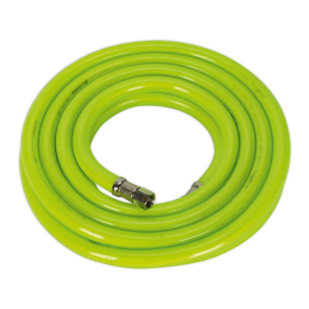 High-Visibility Air Hose with 1/4"BSP Unions 5m x 10mm AHFC538