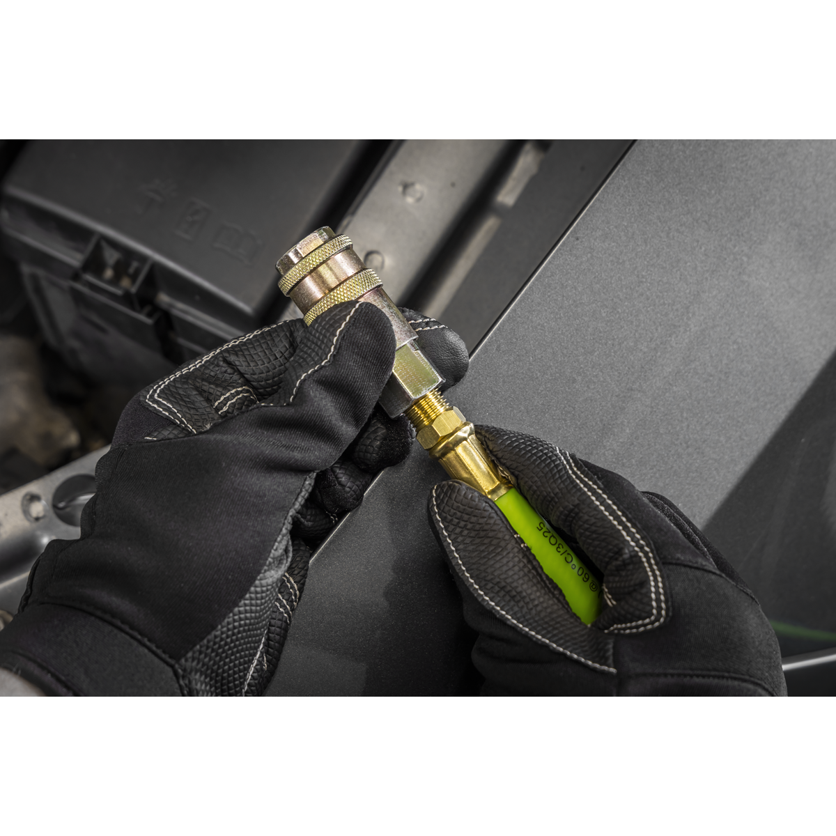 High-Visibility Hybrid Air Hose with 1/4"BSP Unions 10m x 8mm AHH10