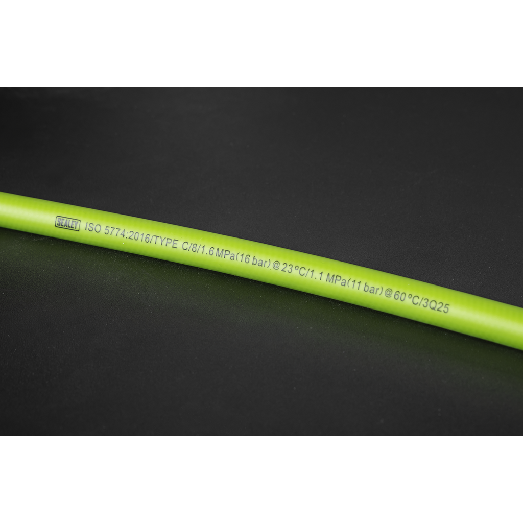 High-Visibility Hybrid Air Hose with 1/4"BSP Unions 10m x 8mm AHH10