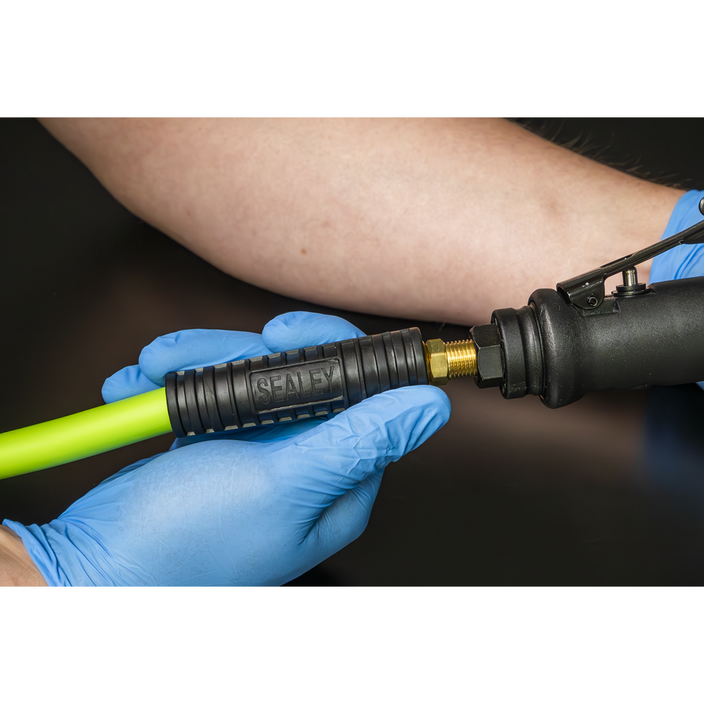 High-Visibility Hybrid Air Hose with 1/4"BSP Unions 10m x 8mm AHHC10G