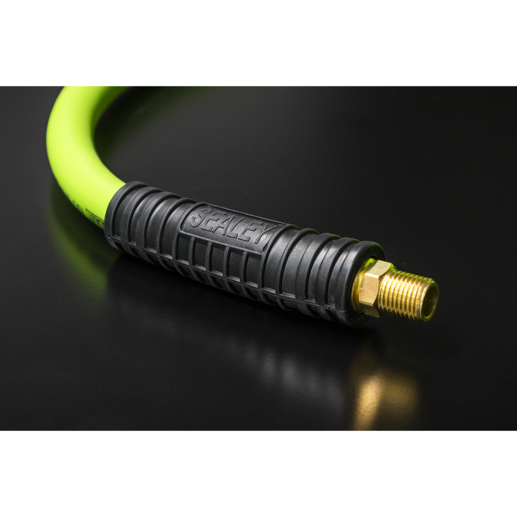 High-Visibility Hybrid Air Hose with 1/4"BSP Unions 10m x 8mm AHHC10G