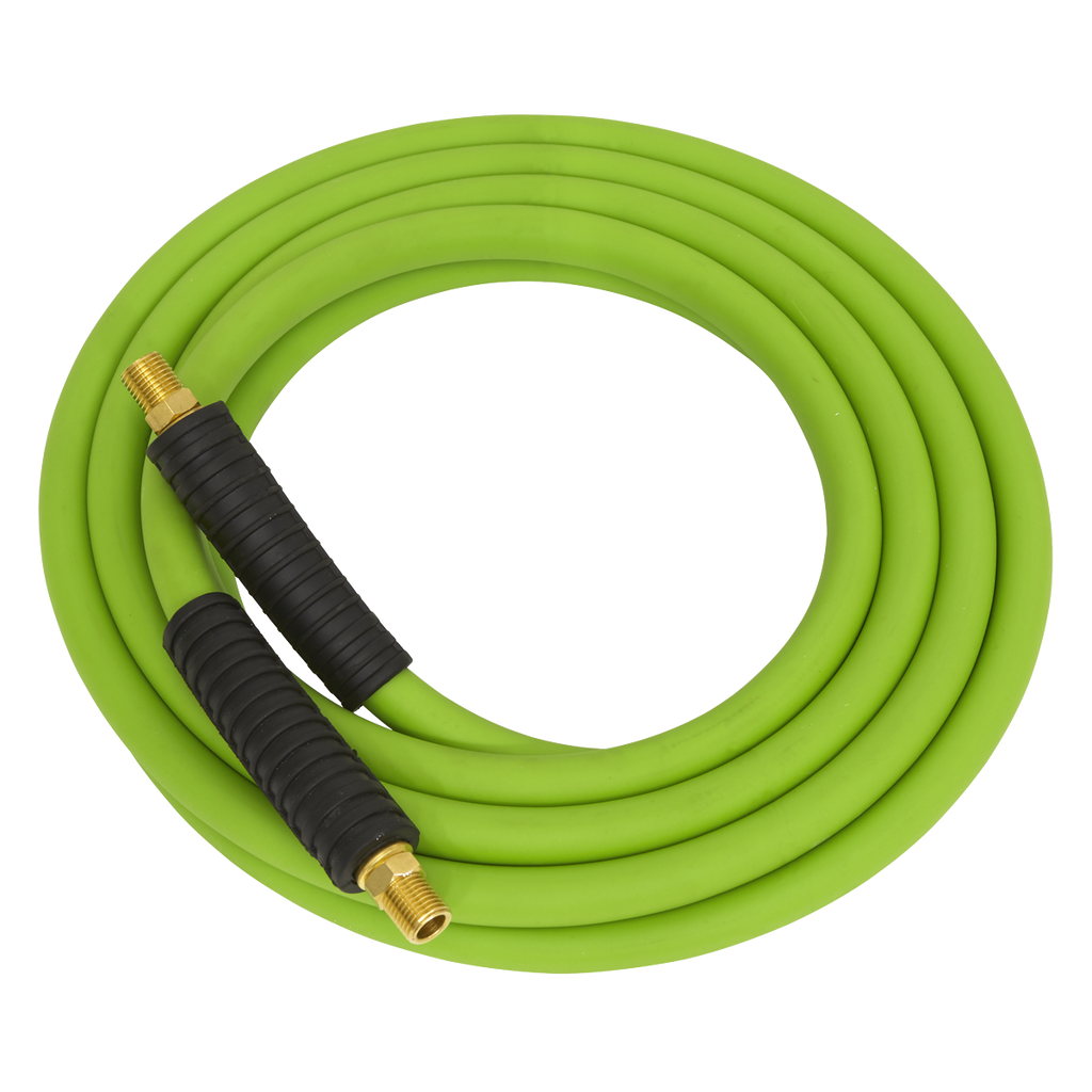 High-Visibility Hybrid Air Hose with 1/4"BSP Unions 10m x 8mm AHHC10G