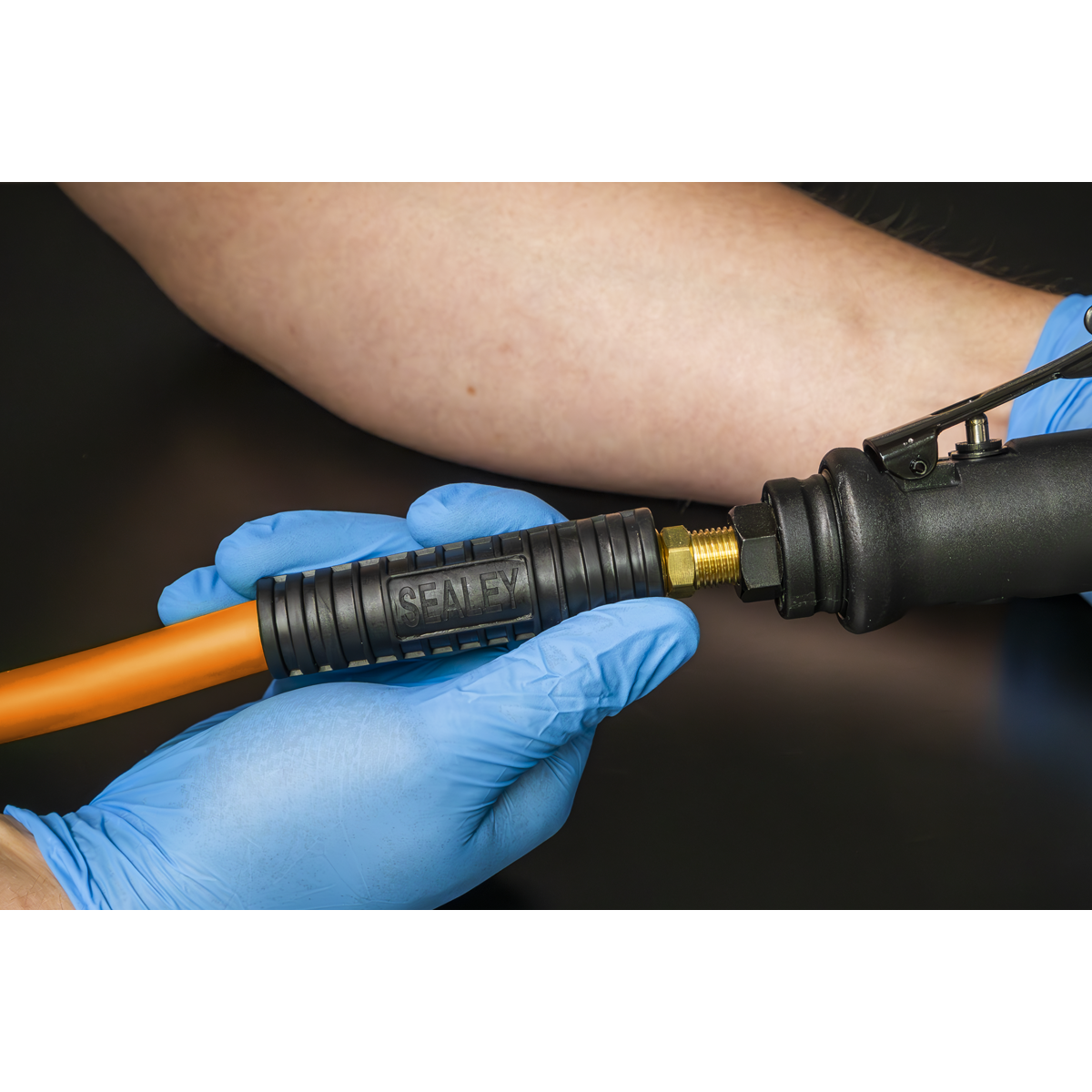 High-Visibility Hybrid Air Hose with 1/4"BSP Unions 10m x 8mm AHHC10