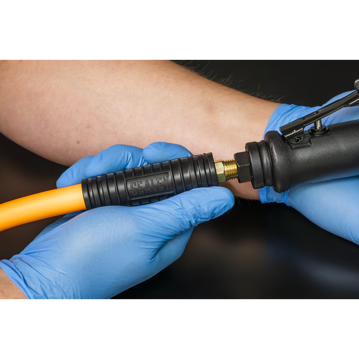 High-Visibility Hybrid Air Hose with 1/4"BSP Unions 5m x 10mm AHHC538