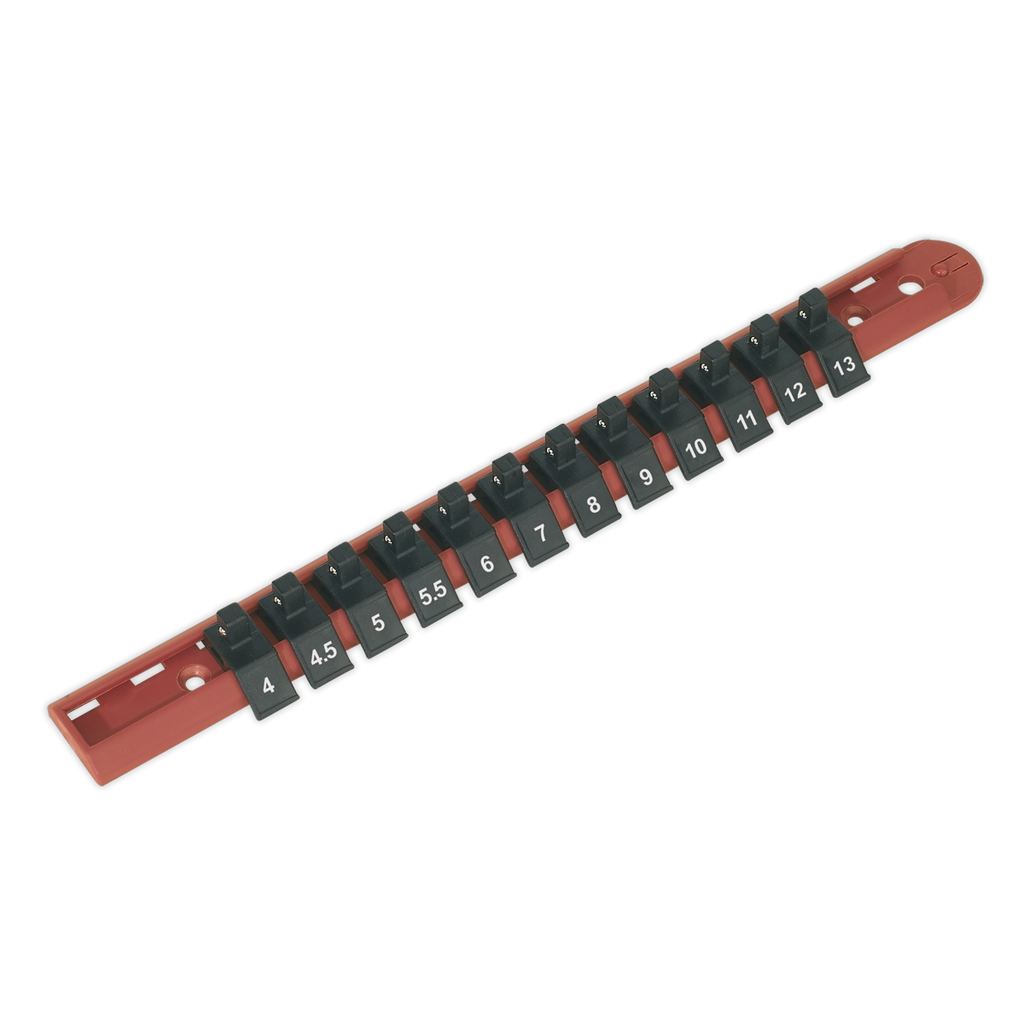 Socket Retaining Rail with 12 Clips 1/4"Sq Drive AK1412