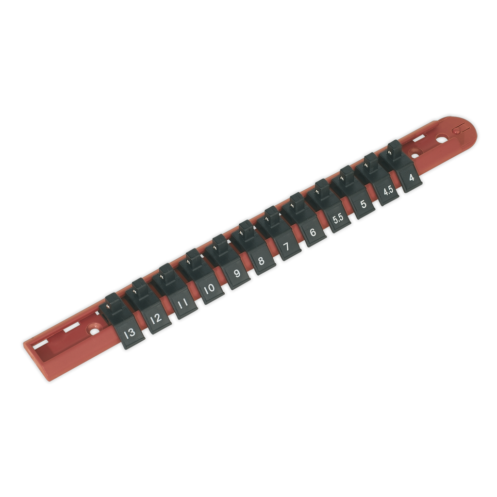 Socket Retaining Rail with 12 Clips 1/4"Sq Drive AK1412