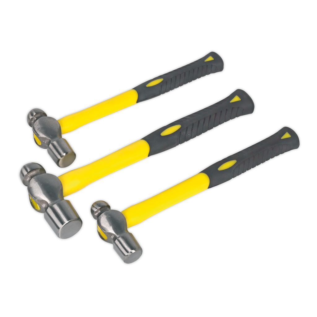 Ball Pein Hammer Set with Fibreglass Shafts 3pc AK2031