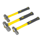 Ball Pein Hammer Set with Fibreglass Shafts 3pc AK2031