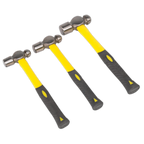 Ball Pein Hammer Set with Fibreglass Shafts 3pc AK2031