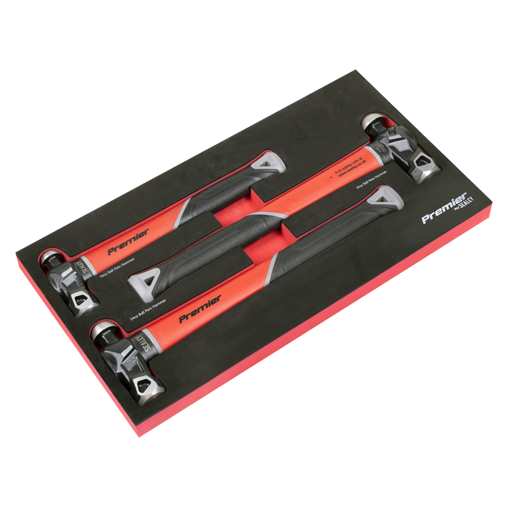 Ball Pein Hammer Set with Fibreglass Shafts 3pc AK2033