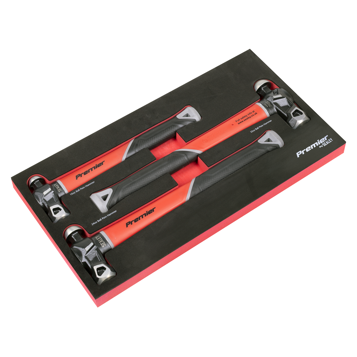 Ball Pein Hammer Set with Fibreglass Shafts 3pc AK2033