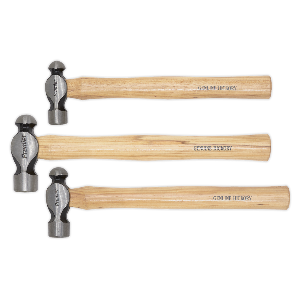 Ball Pein Hammer Set with Hickory Shafts 3pc AK203