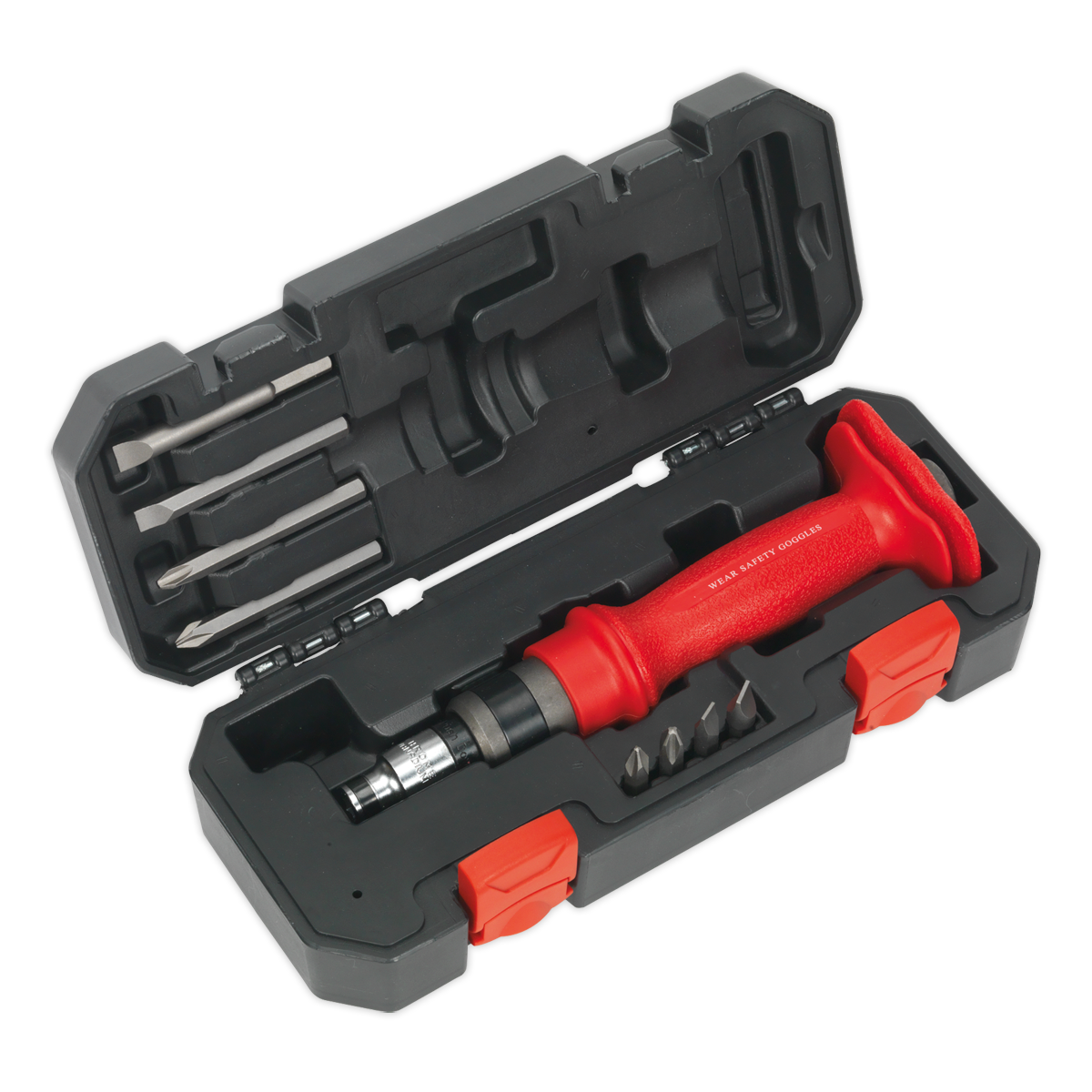 Heavy-Duty Impact Driver Set with Protection Grip 10pc AK2084