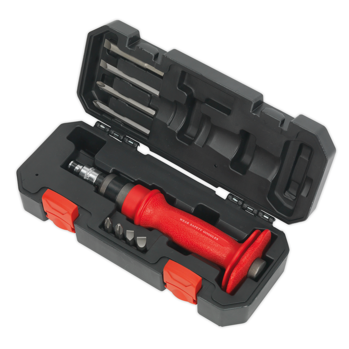 Heavy-Duty Impact Driver Set with Protection Grip 10pc AK2084
