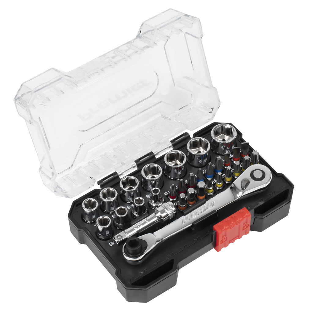 Socket & Colour-Coded Bit Set 1/4"Sq Drive 31pc AK2111