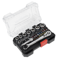 Socket & Colour-Coded Bit Set 1/4"Sq Drive 31pc AK2111