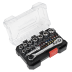 Socket & Colour-Coded Bit Set 1/4"Sq Drive 31pc AK2111