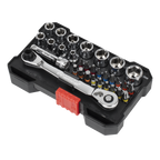 Socket & Colour-Coded Bit Set 1/4"Sq Drive 31pc AK2111