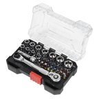 Socket & Colour-Coded Bit Set 1/4"Sq Drive 31pc AK2111