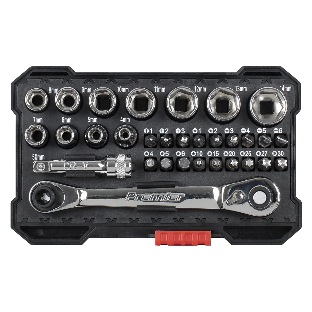 Socket & Colour-Coded Bit Set 1/4"Sq Drive 31pc AK2111