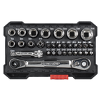 Socket & Colour-Coded Bit Set 1/4"Sq Drive 31pc AK2111