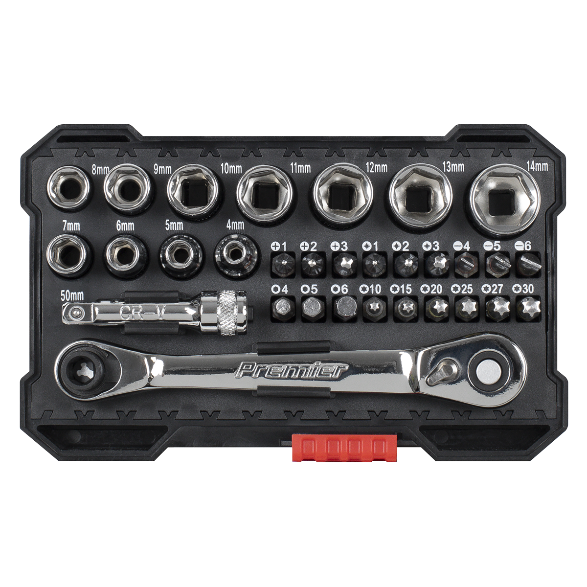 Socket & Colour-Coded Bit Set 1/4"Sq Drive 31pc AK2111