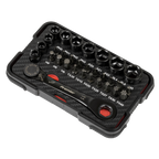 Go-Through Lock-On™ Low Profile Socket & Bit Set 1/4"Sq Drive 31pc AK2112