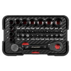 Go-Through Lock-On™ Low Profile Socket & Bit Set 1/4"Sq Drive 31pc AK2112
