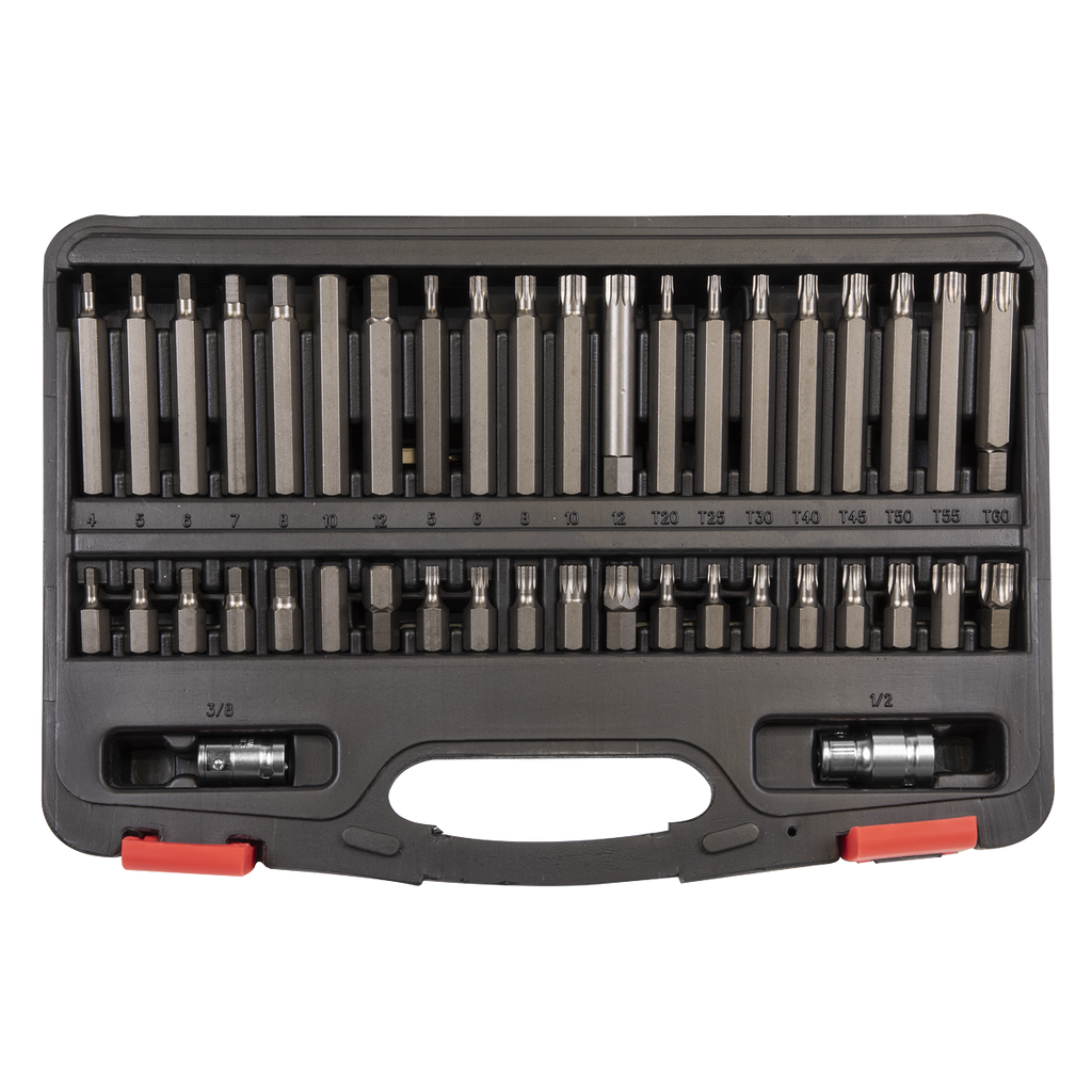 TRX-Star*/Hex/Spline Bit Set 3/8" & 1/2"Sq Drive 42pc AK21942P